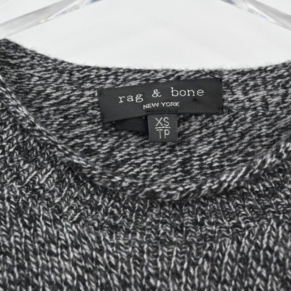 RAG & BONE Cashmere Sweater Dark Gray Charcoal Black Specked Crewneck Size XS - Picture 5 of 8